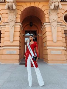 Kebaya Merah Agnes Rahajeng Aura Elegan Di Miss Supranational